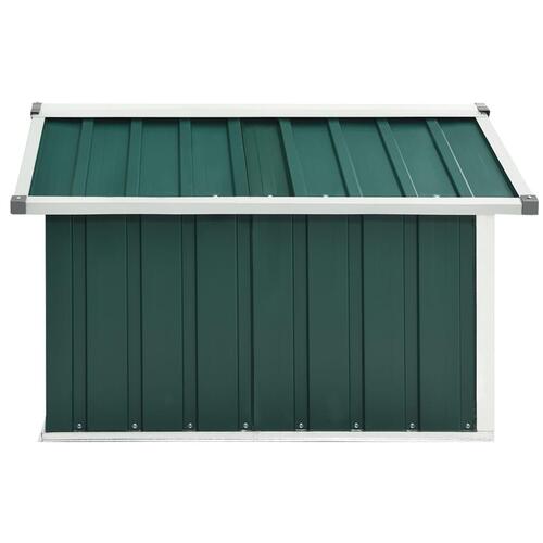 Garage til robotplæneklipper 92x97x63 cm galvaniseret stål grøn