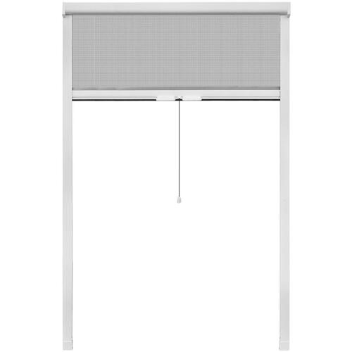 Nedrullelig insektskærm til vinduer 120 x 170 cm hvid