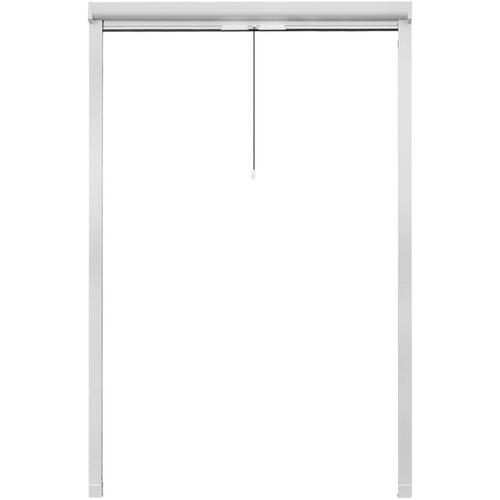 Nedrullelig insektskærm til vinduer 120 x 170 cm hvid