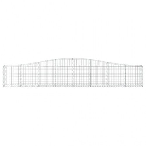 Buede gabionkurve 4 stk. 400x30x60/80 cm galvaniseret jern