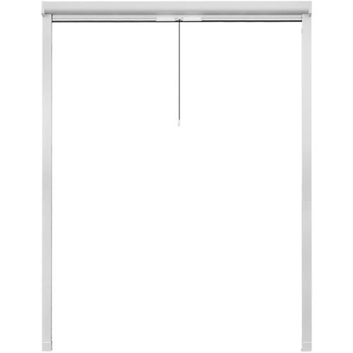 Nedrullelig insektskærm til vinduer 140 x 170 cm hvid