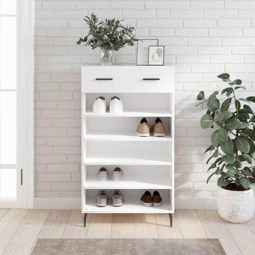 Skoreol 60x35x105 cm konstrueret træ hvid
