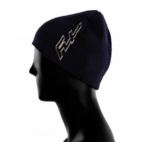 RTY hue i 100 % uld - marineblå, onesize (herre)