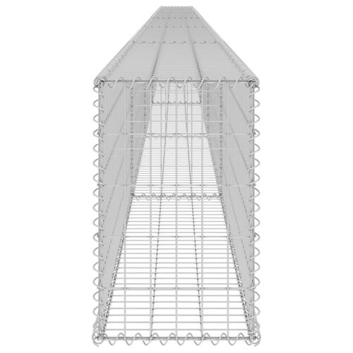 Gabionvæg med dæksler 900x30x50 cm galvaniseret stål