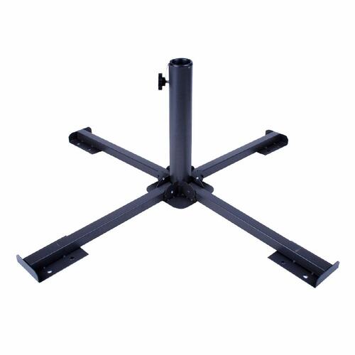 Fod for strandparasol Aktive 86 x 34 x 86 cm Sort Metal (2 enheder)