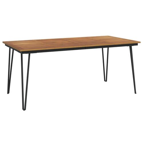 Havebord med hairpin-bordben 180x90x75 cm massivt akacietræ