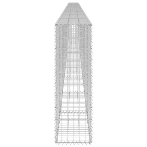Gabionvæg med dæksler 900x30x100 cm galvaniseret stål