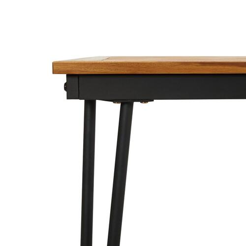 Havebord med hairpin-bordben 180x90x75 cm massivt akacietræ