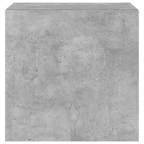 Væghængt tv-bord med LED-lys 40,5x35x40 cm betongrå