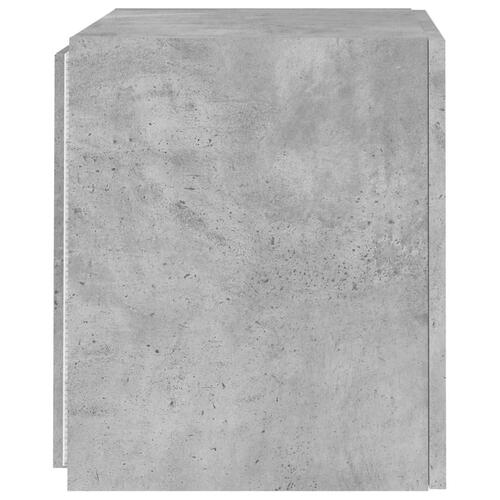 Væghængt tv-bord med LED-lys 40,5x35x40 cm betongrå