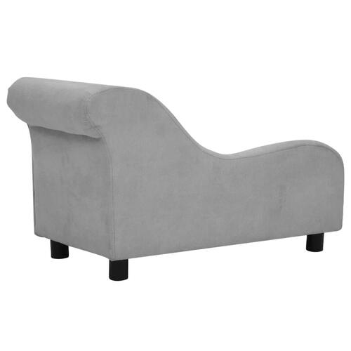 Hundesofa med pude 83x44x44 cm plys grå