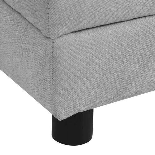 Hundesofa med pude 83x44x44 cm plys grå
