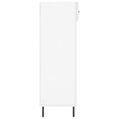 Skoreol 60x35x105 cm konstrueret træ hvid højglans