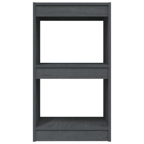 Bogreol 40x30x71,5 cm massivt fyrretræ grå