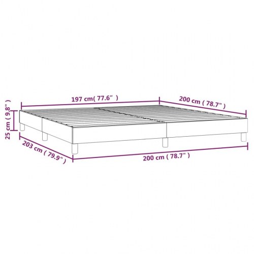 Boxspring sengeramme i fløjl - mørkeblå 200 x 200 cm