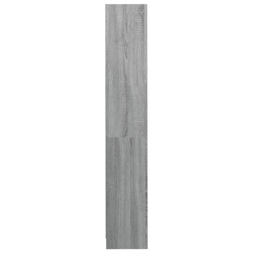 Bogreol m. 4 hylder 80x24x142 cm konstrueret træ grå sonoma