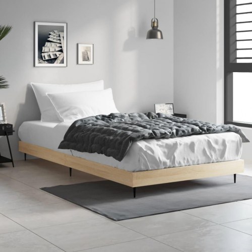 Sengeramme 90×190 cm i sonoma-eg - konstrueret træ uden madras
