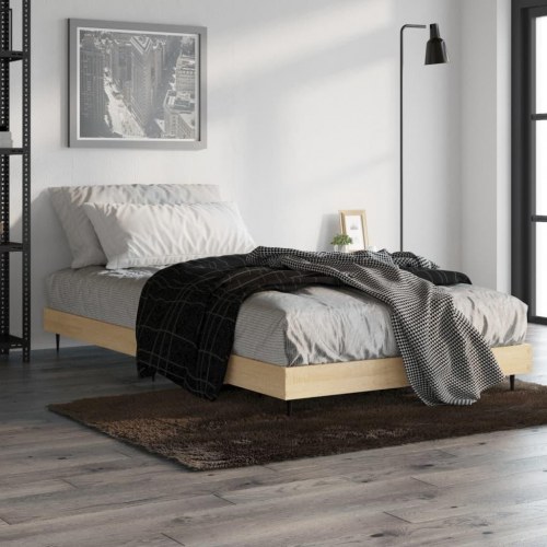 Sengeramme 90×190 cm i sonoma-eg - konstrueret træ uden madras