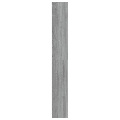 Bogreol med 5 hylder 80x24x175 cm konstrueret træ grå sonoma-eg