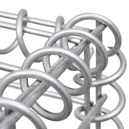 Gabionvæg med dæksler 300x30x200 cm galvaniseret stål