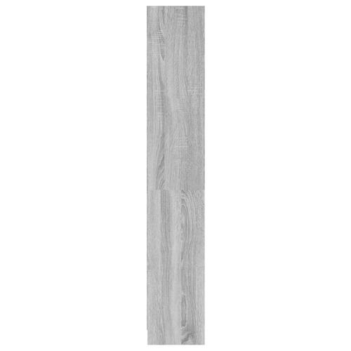 Bogreol m. 4 hylder 60x24x142 cm konstrueret træ grå sonoma