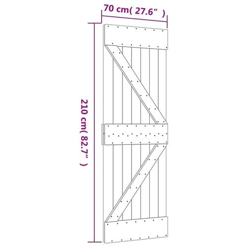 Dør NARVIK 70x210 cm massivt fyrretræ