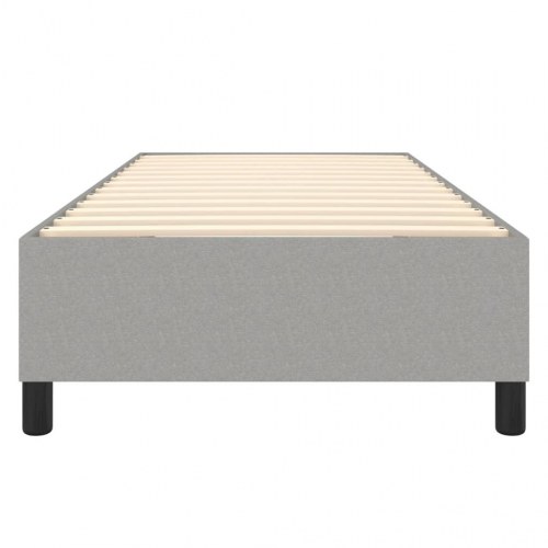 Boxspring sengeramme i stof - lysegrå 90 x 190 cm