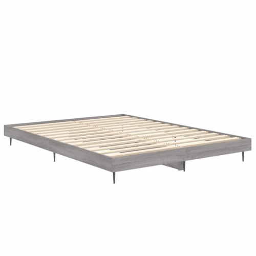 Sengestel 90×190 cm i konstrueret træ - grå sonoma-eg