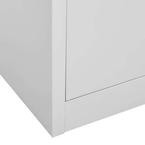 Skabe 5 stk. 90x45x92,5 cm stål lysegrå