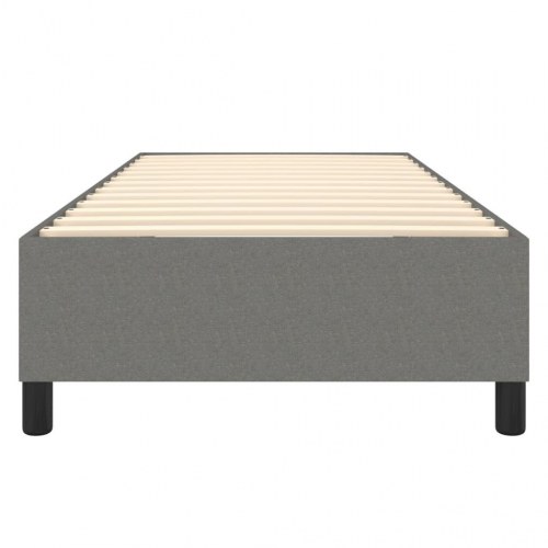 Boxspring sengeramme i stof - mørkegrå 90 × 190 cm