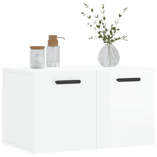 Vægskab 60x36,5x35 cm konstrueret træ hvid højglans