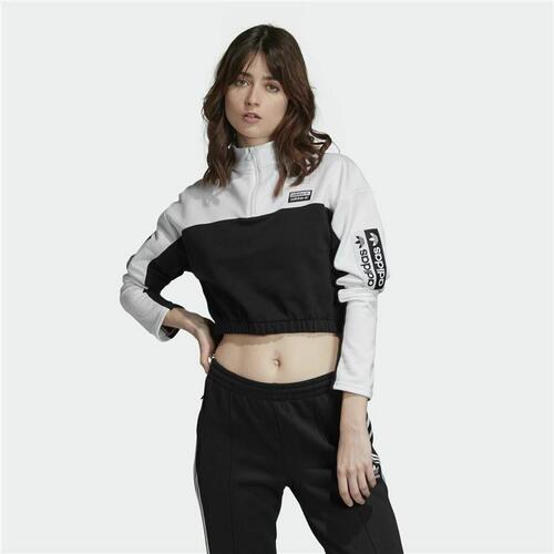 Kortærmet T-shirt til Kvinder Adidas Cropped Hvid 38