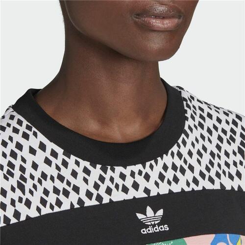 Kortærmet T-shirt til Kvinder Adidas Cropped Sort (42) 42