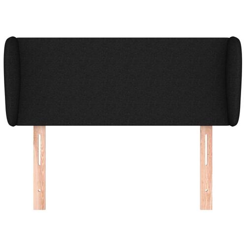 Sengegavl med kanter 103x23x78/88 cm stof sort