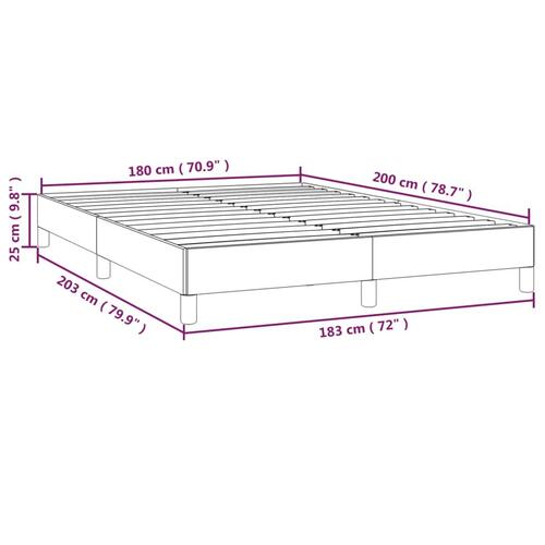 Sengeramme uden madras 180x200 cm stof sort
