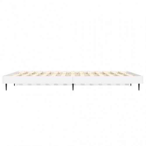 Sengestel 120×190 cm i konstrueret træ - hvid