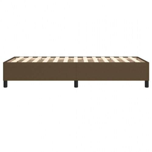 Boxspring sengeramme i stof - mørkebrun 90×190 cm