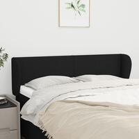 Sengegavl med kanter 147x23x78/88 cm stof sort