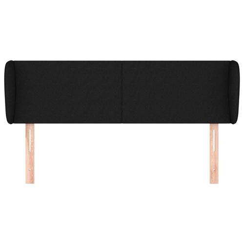Sengegavl med kanter 147x23x78/88 cm stof sort