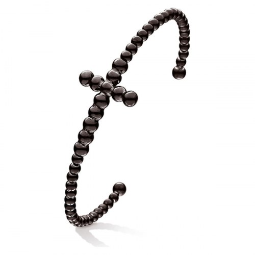 Armbånd - sort stål, 17 cm (1B17T001K)