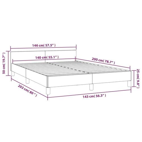 Sengeramme uden madras 140x200 cm stof cremefarvet