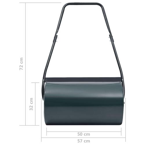 Plænetromle 57 cm 43 l grøn og sort