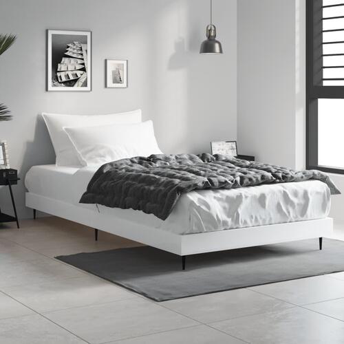Sengeramme 90x190 cm konstrueret træ hvid