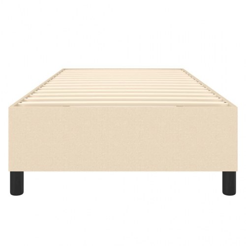 Boxspring sengeramme 90x190 cm i stof - cremefarvet