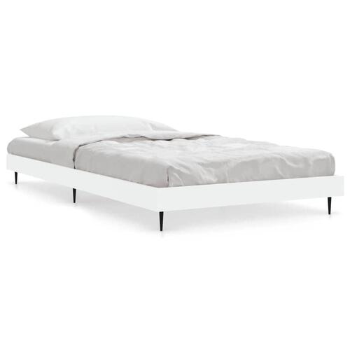Sengeramme 90x190 cm konstrueret træ hvid
