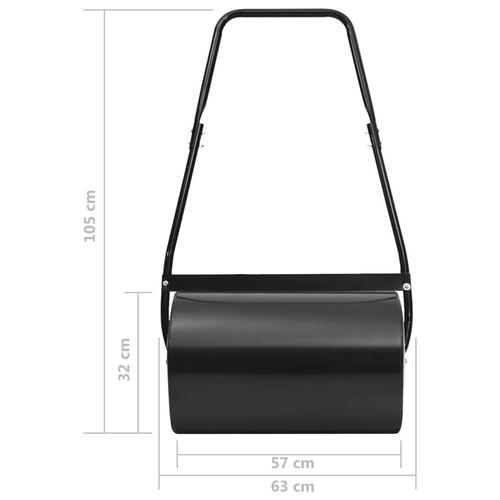 Plænetromle 63 cm 50 l sort