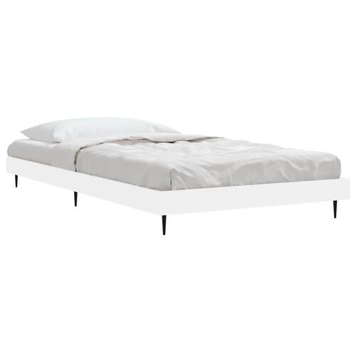 Sengeramme 90x190 cm konstrueret træ hvid