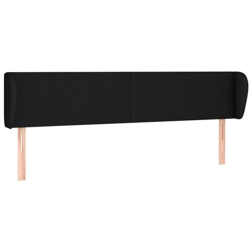 Sengegavl med kanter 183x23x78/88 cm stof sort