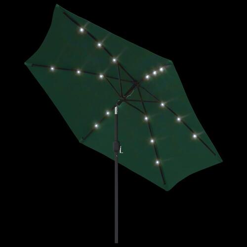 LED-hængeparasol 3 m sandhvid