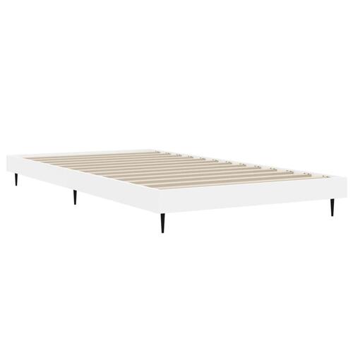Sengeramme 90x190 cm konstrueret træ hvid